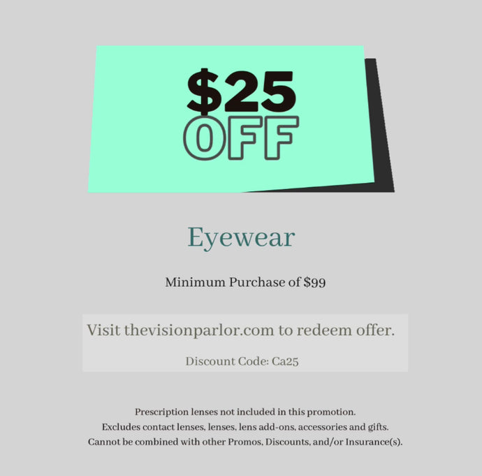 $25 OFF All Eyewear, Sunglasses, and Safety Frames