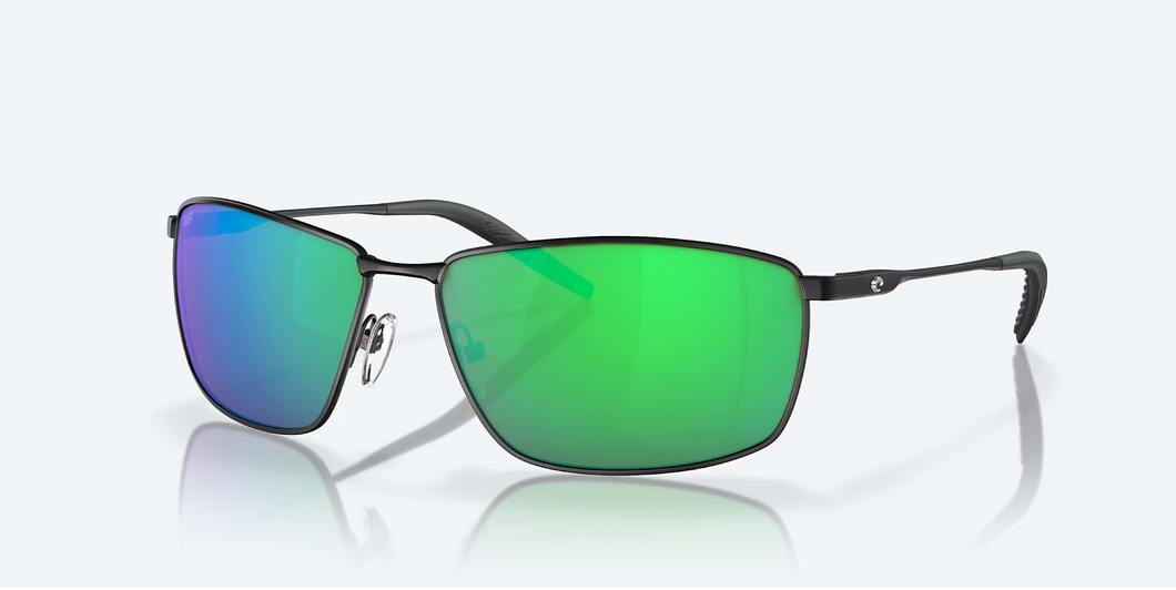 Costa Turret Matte Black Green Mirror 580P