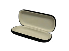 Load image into Gallery viewer, Black Clamshell Oval Eyeglass Case
